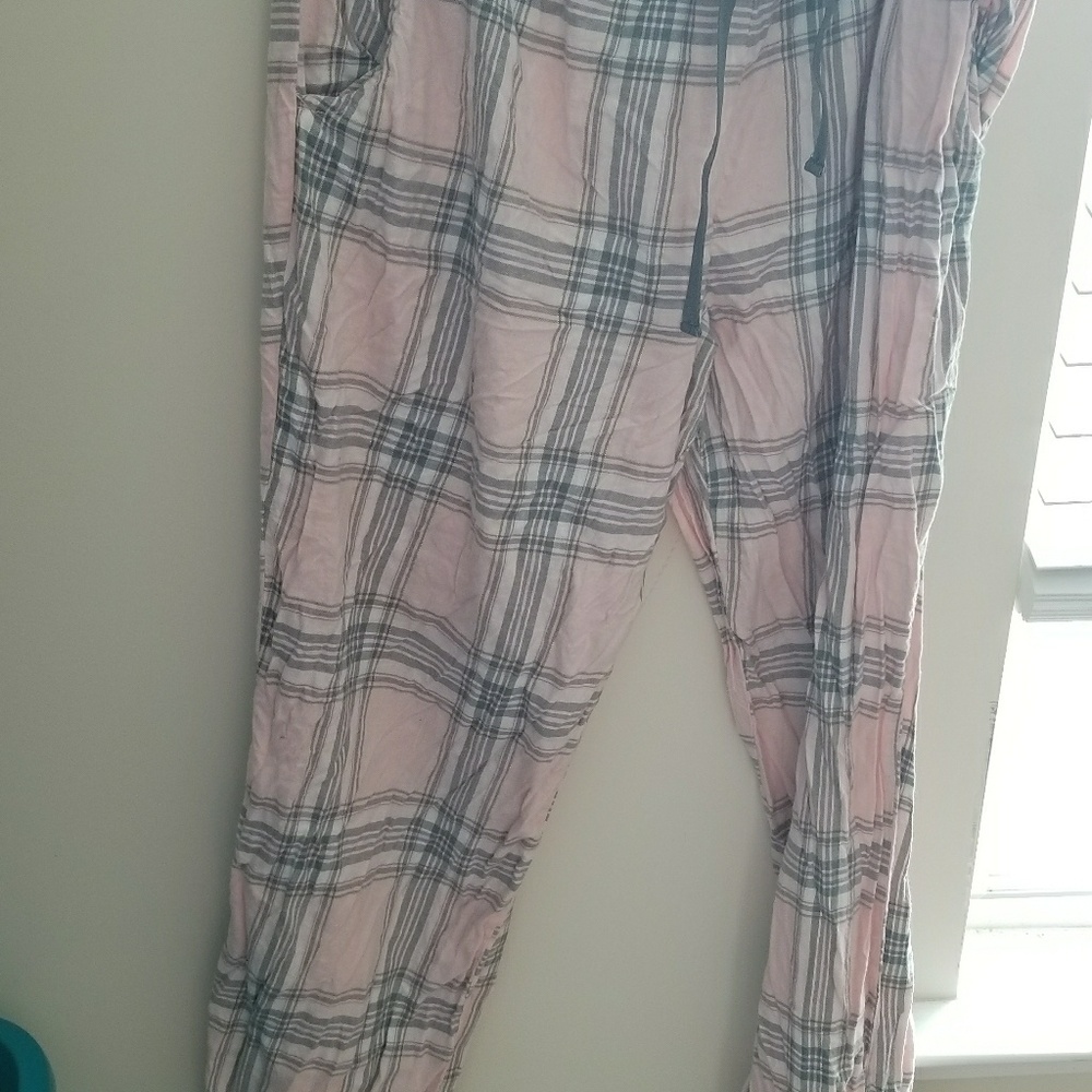 Pink plaid pjs